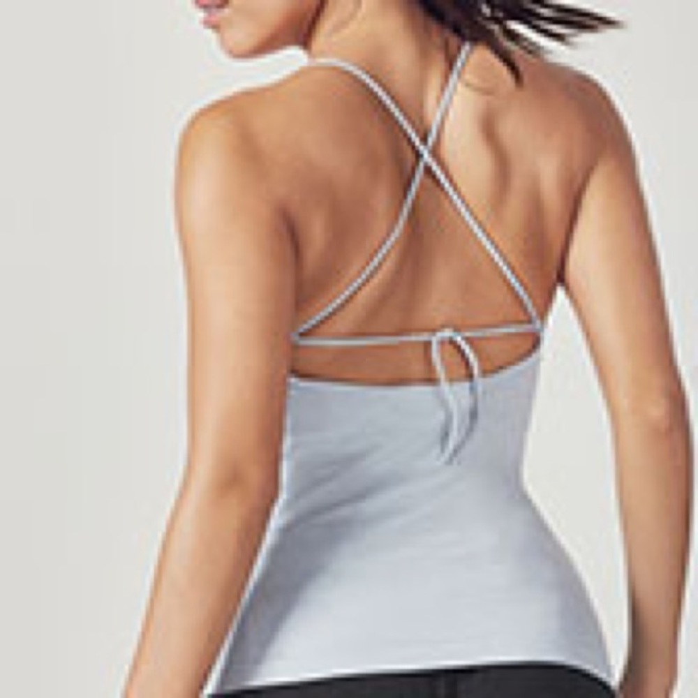 Seamless workout tank with built in bra